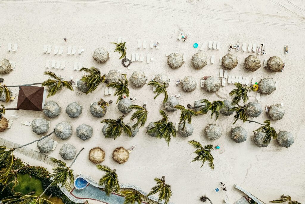 Punta Cana beach from above