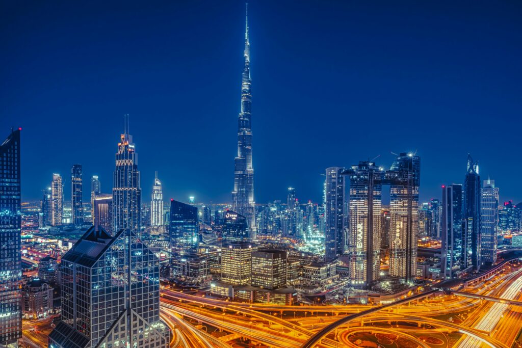 Dubai at nighttime